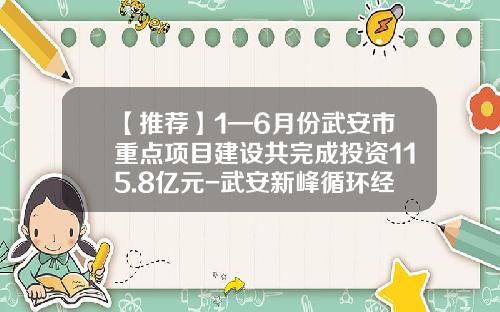 【推荐】1—6月份武安市重点项目建设共完成投资115.8亿元-武安新峰循环经济有限公司