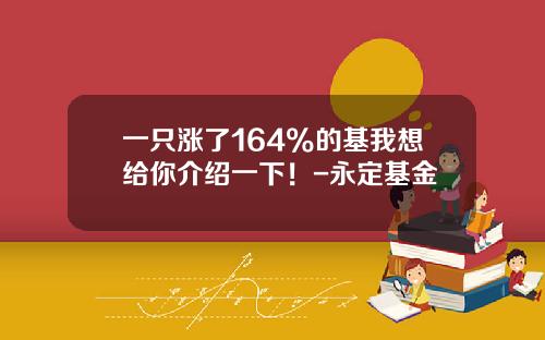 一只涨了164%的基我想给你介绍一下！-永定基金