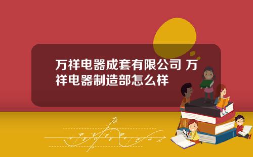 万祥电器成套有限公司 万祥电器制造部怎么样