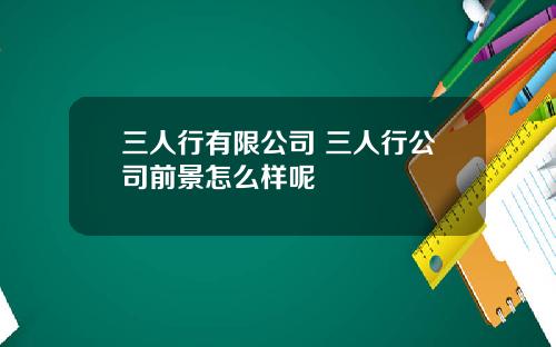 三人行有限公司 三人行公司前景怎么样呢