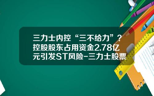 三力士内控“三不给力”？控股股东占用资金2.78亿元引发ST风险-三力士股票资讯