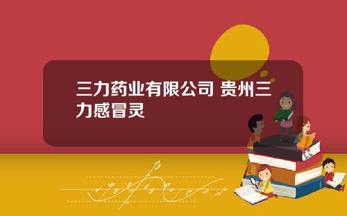 三力药业有限公司 贵州三力感冒灵
