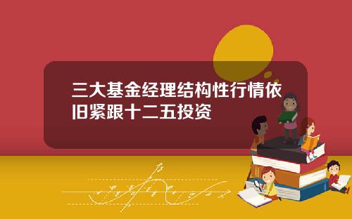 三大基金经理结构性行情依旧紧跟十二五投资