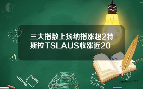 三大指数上扬纳指涨超2特斯拉TSLAUS收涨近20