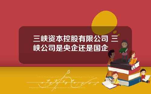 三峡资本控股有限公司 三峡公司是央企还是国企