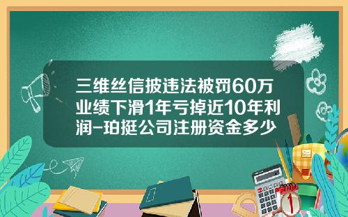 三维丝信披违法被罚60万业绩下滑1年亏掉近10年利润-珀挺公司注册资金多少