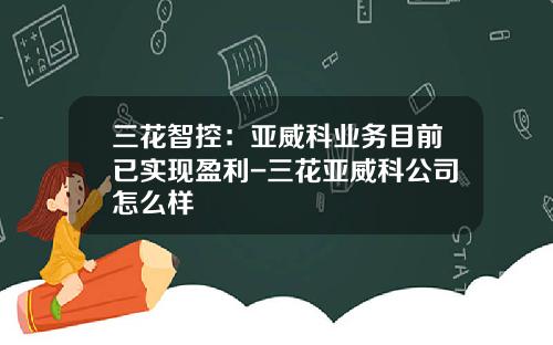 三花智控：亚威科业务目前已实现盈利-三花亚威科公司怎么样