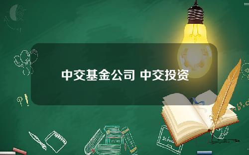 中交基金公司 中交投资