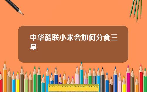 中华酷联小米会如何分食三星