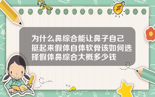 为什么鼻综合能让鼻子自己挺起来假体自体软骨该如何选择假体鼻综合大概多少钱