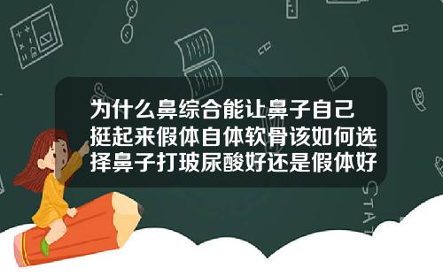 为什么鼻综合能让鼻子自己挺起来假体自体软骨该如何选择鼻子打玻尿酸好还是假体好一点