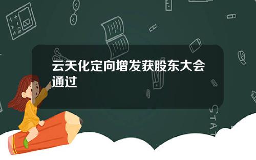 云天化定向增发获股东大会通过