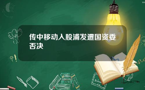 传中移动入股浦发遭国资委否决