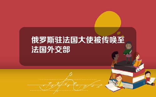 俄罗斯驻法国大使被传唤至法国外交部