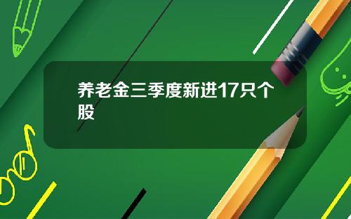 养老金三季度新进17只个股