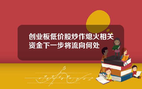 创业板低价股炒作熄火相关资金下一步将流向何处