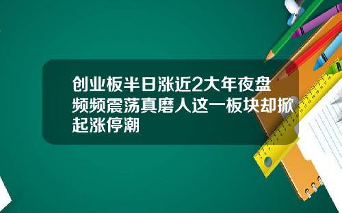 创业板半日涨近2大年夜盘频频震荡真磨人这一板块却掀起涨停潮