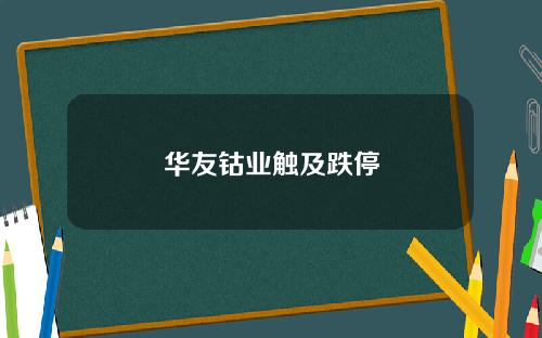 华友钴业触及跌停