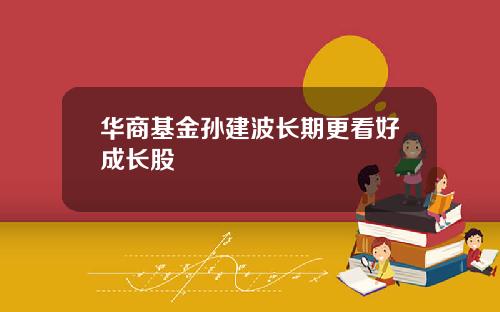 华商基金孙建波长期更看好成长股
