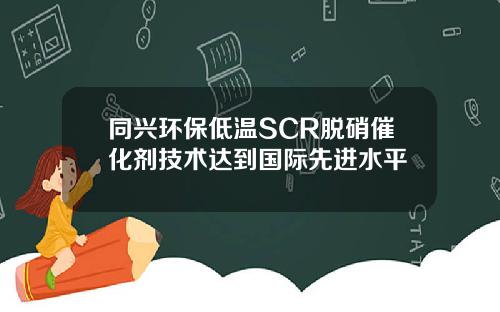 同兴环保低温SCR脱硝催化剂技术达到国际先进水平
