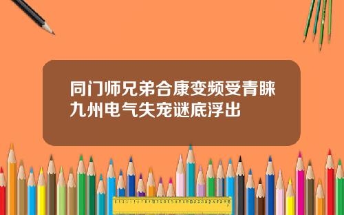 同门师兄弟合康变频受青睐九州电气失宠谜底浮出