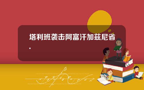 塔利班袭击阿富汗加兹尼省.