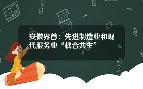 安徽界首：先进制造业和现代服务业“耦合共生”
