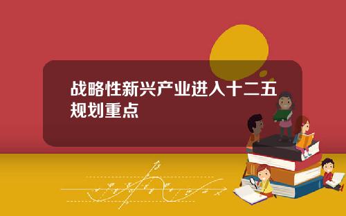 战略性新兴产业进入十二五规划重点