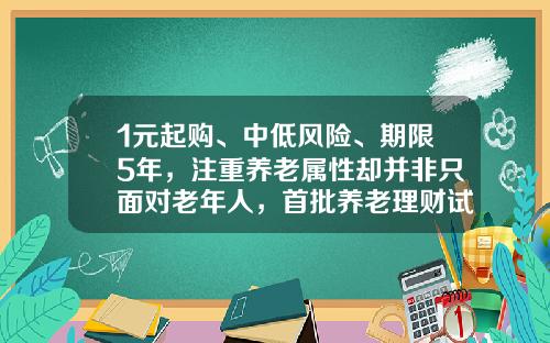 1元起购、中低风险、期限5年，注重养老属性却并非只面对老年人，首批养老理财试点产品登陆武汉-2016年能存活下来的武汉理财公司