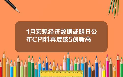 1月宏观经济数据或明日公布CPI料再度破5创新高