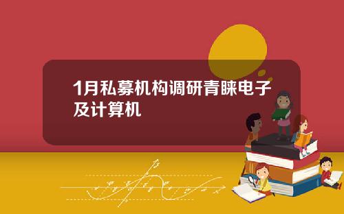 1月私募机构调研青睐电子及计算机