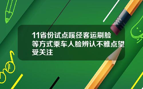11省份试点蹊径客运刷脸等方式乘车人脸辨认不雅点望受关注