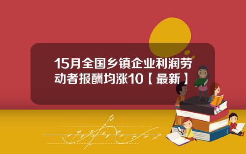 15月全国乡镇企业利润劳动者报酬均涨10【最新】