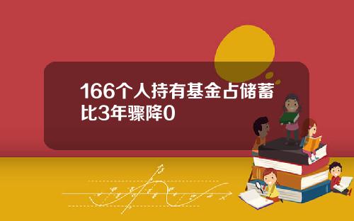 166个人持有基金占储蓄比3年骤降0