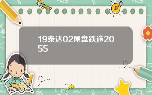 19泰达02尾盘跌逾2055