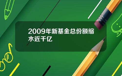 2009年新基金总份额缩水近千亿