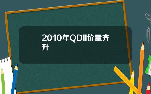 2010年QDII价量齐升