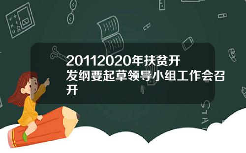 20112020年扶贫开发纲要起草领导小组工作会召开