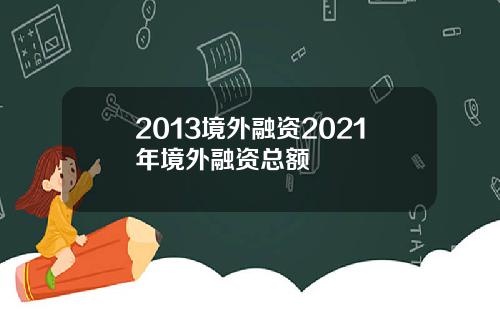2013境外融资2021年境外融资总额