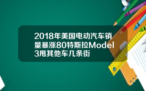 2018年美国电动汽车销量暴涨80特斯拉Model3甩其他车几条街