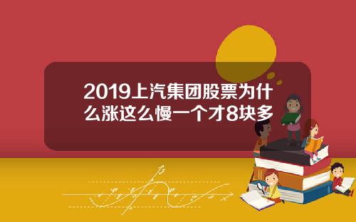 2019上汽集团股票为什么涨这么慢一个才8块多