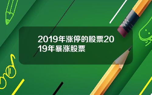2019年涨停的股票2019年暴涨股票
