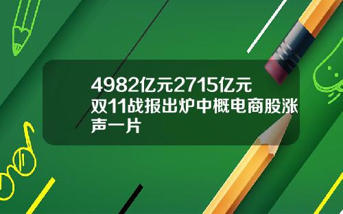 4982亿元2715亿元双11战报出炉中概电商股涨声一片