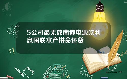 5公司最无效南都电源吃利息国联水产拼命还贷