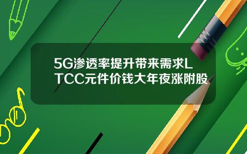 5G渗透率提升带来需求LTCC元件价钱大年夜涨附股