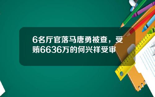 6名厅官落马唐勇被查，受贿6636万的何兴祥受审
