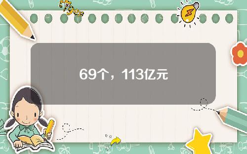 69个，113亿元