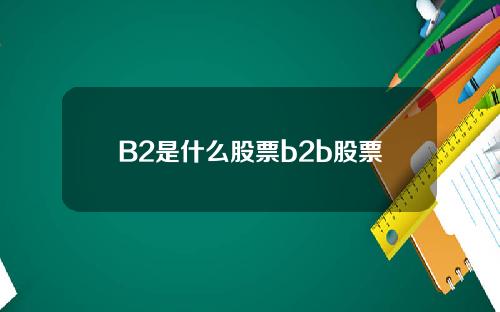 B2是什么股票b2b股票