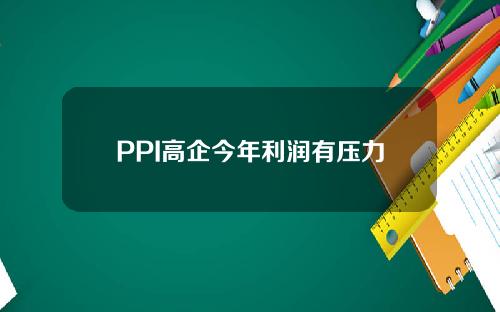 PPI高企今年利润有压力