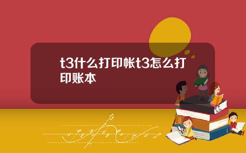 t3什么打印帐t3怎么打印账本